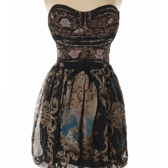 💋 Bebe Black Cocktail Short Dress M new RARE 💋 - Picture 2 of 16